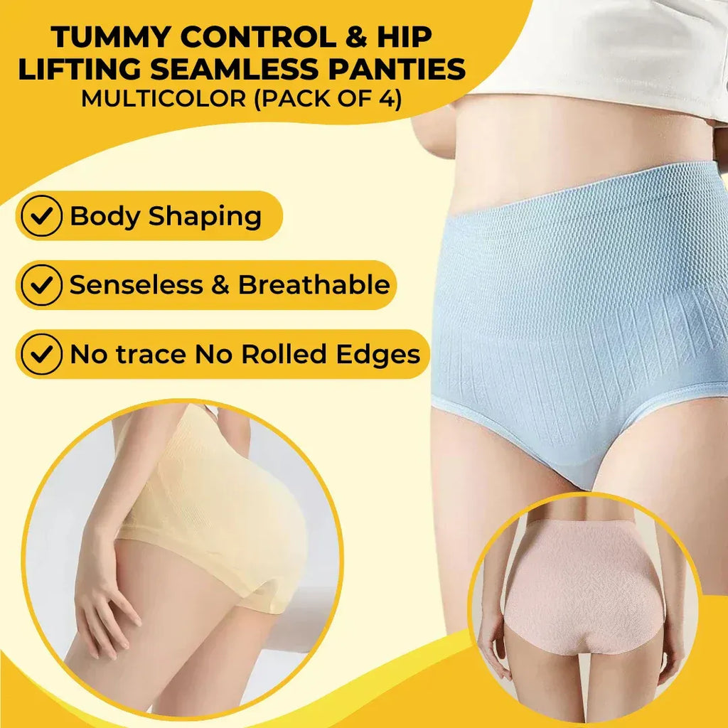 Ladies Seamless Panties – Pack of 4 for All-Day Comfort & Style