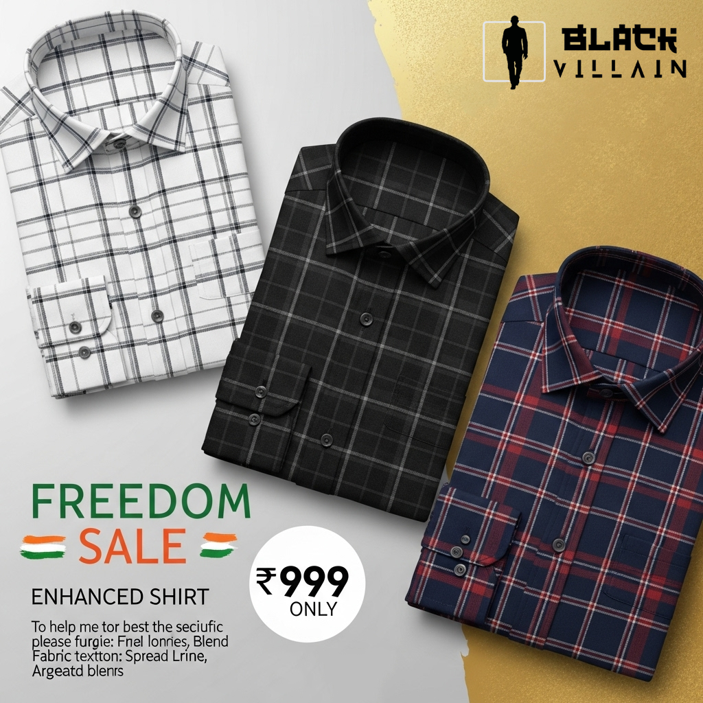Pack of 3 Premium Checked Shirts – Limited Freedom Sale Edition