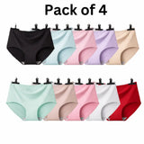 Women’s Cotton Ice Silk Seamless Panties PACK OF 4